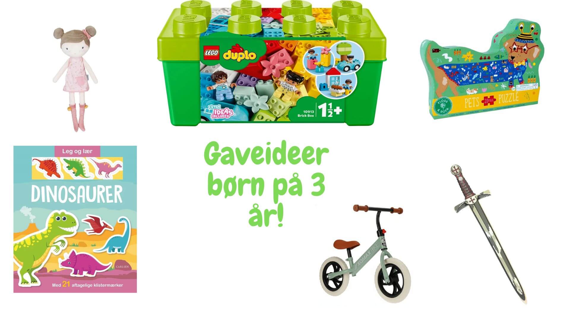 Gaveidéer til børn på 3 år